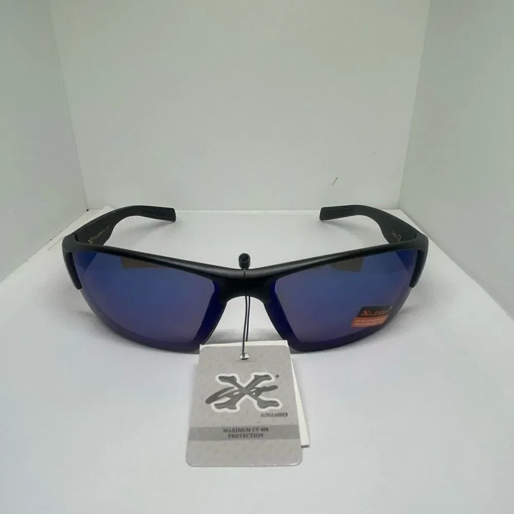 X-Loop Mirrored Patriotic Sport Sunglasses UV400 Protection Wrap Style